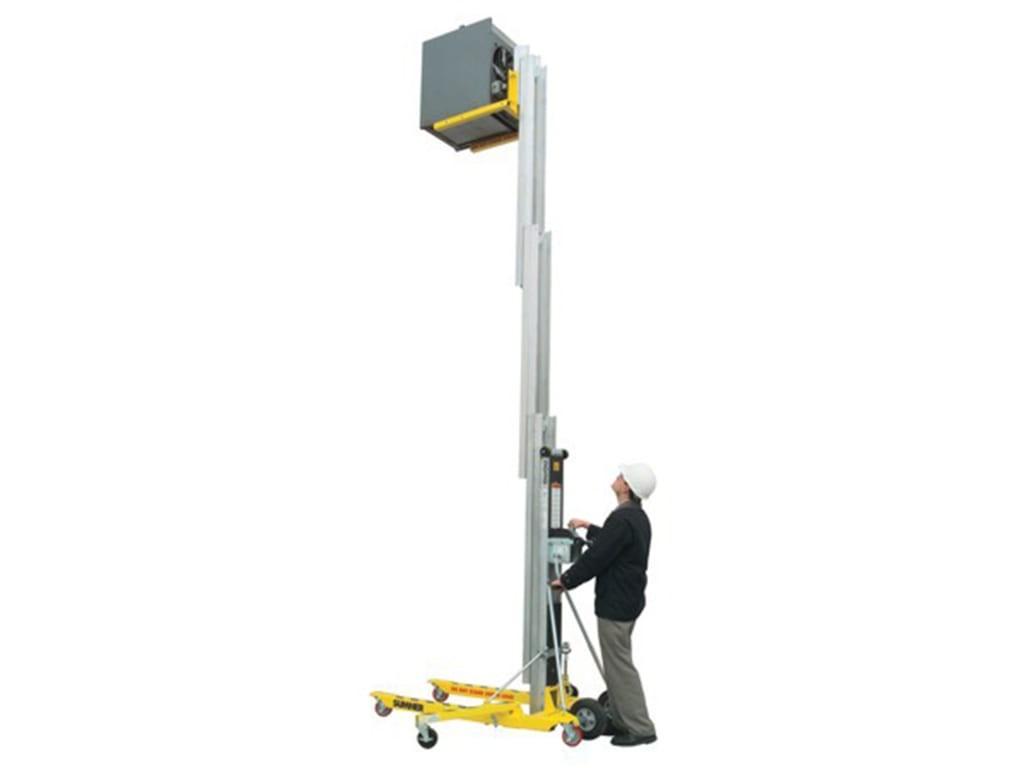 Materialløfter hevet